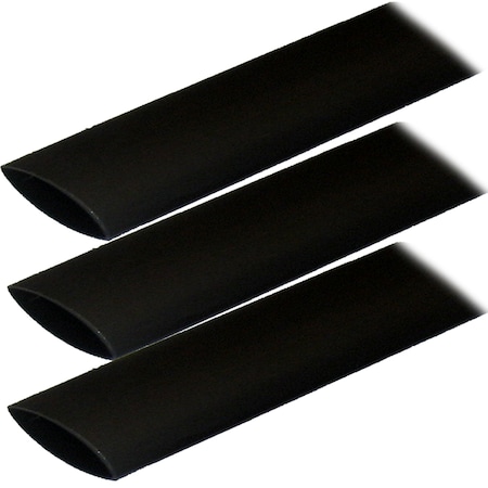 Ancor Adhesive Lined Heat Shrink Tube, 3:1 I.D. Shrink Ratio, 1 in I.D. Before Shrinking Black, 3 in 307103